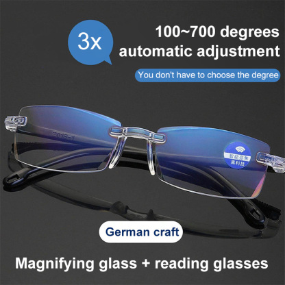 Autozoom reading glasses