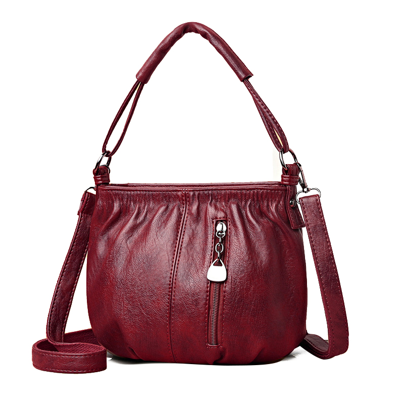 Women's design sense leather bag