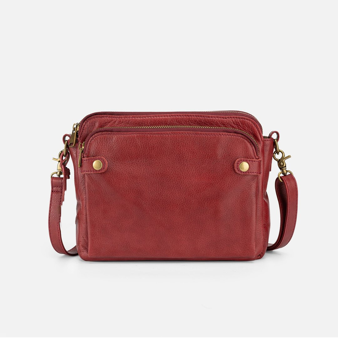 Three Layer Leather Crossbody Shoulde