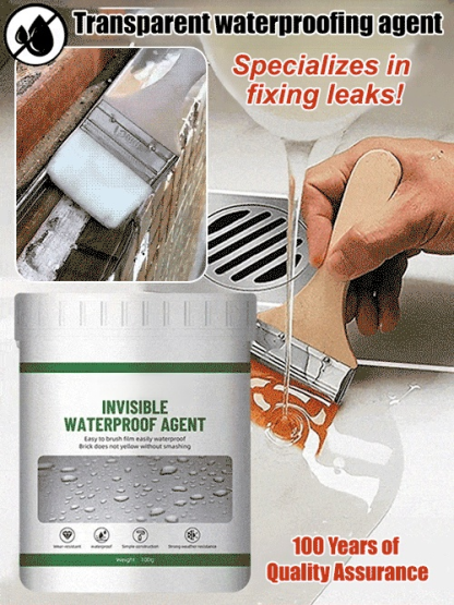Transparent waterproofing agent