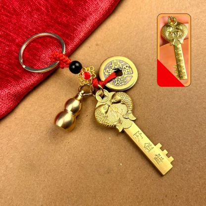 【Key to Unlocking the Door of Wealth】Chinese Zodiac Opening Money Bank Keychain
