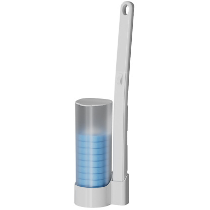 Clean hands no mess interchangeable brush head toilet brush set