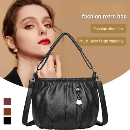 Women's design sense leather bag