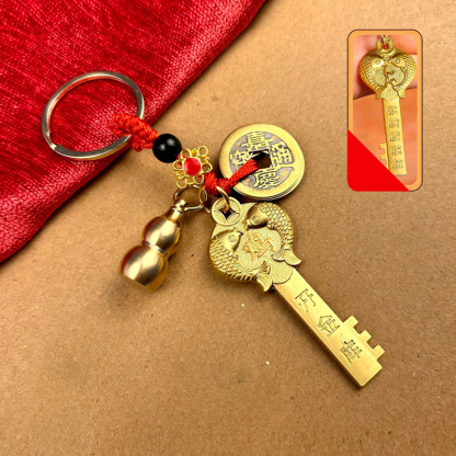 【Key to Unlocking the Door of Wealth】Chinese Zodiac Opening Money Bank Keychain
