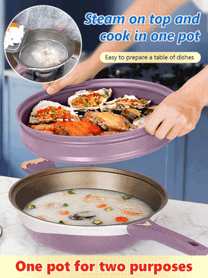 Two-color titanium non-stick frying pan