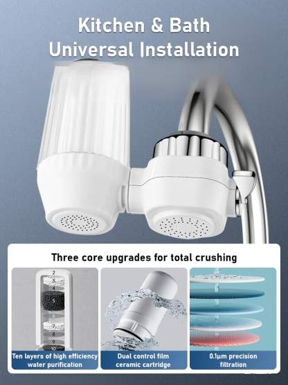 [Kitchen and bathroom dual-use] Five-layer filtration faucet water purifier