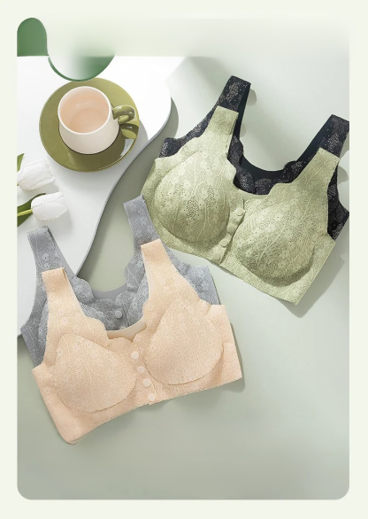 Front closure anti-sagging seamless bra for woman