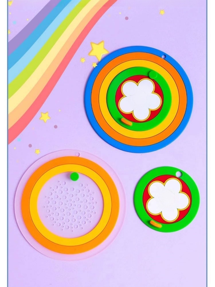 彩虹卡通防臭可濾水地漏蓋