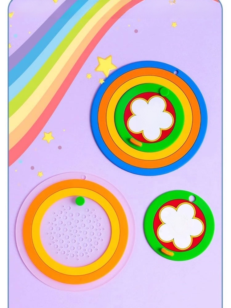 彩虹卡通防臭可濾水地漏蓋