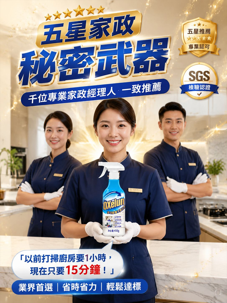 【五星級家政專用】重油污清潔劑