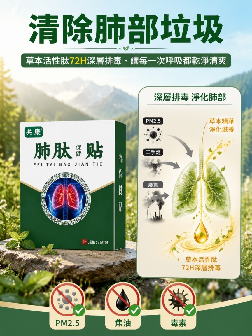 【台灣100年老中醫百年祖傳秘方】肺肽保健貼