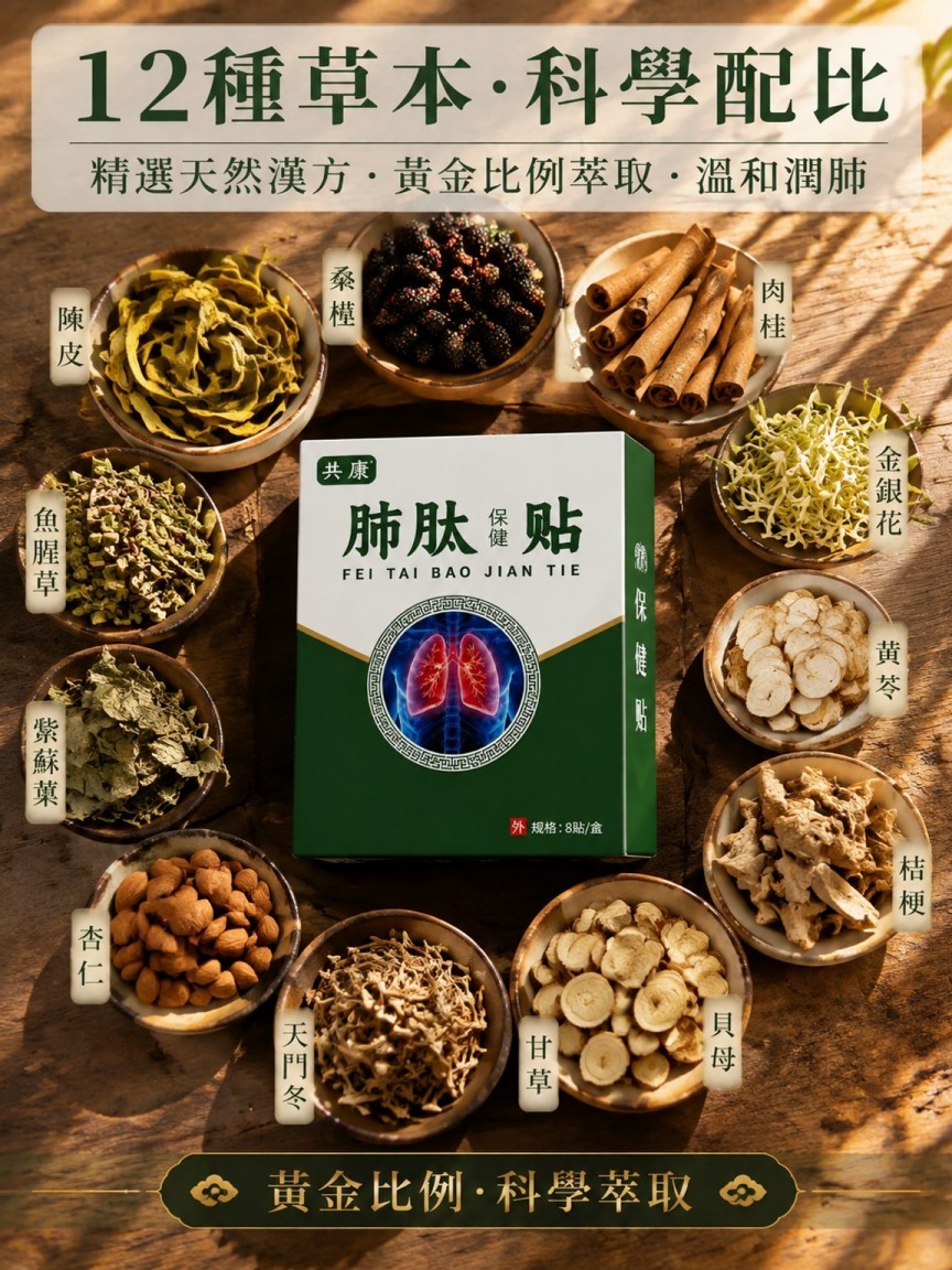 【台灣100年老中醫百年祖傳秘方】肺肽保健貼