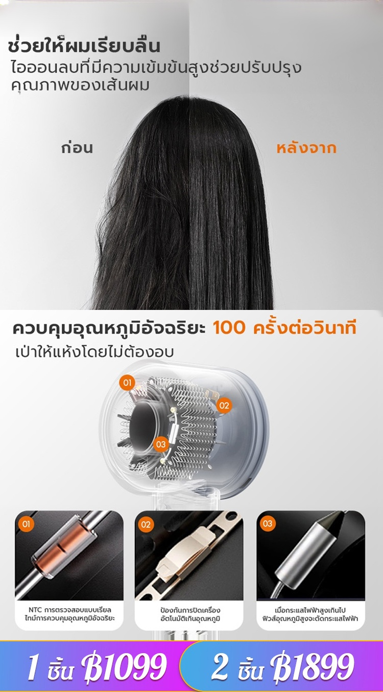 [TOP1] ไดร์เป่าผมไอออนลบ