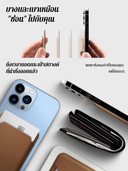 ที่ใส่บัตรแบบแม่เหล็ก ดูดติดกับมือถือ iPhone ได้
