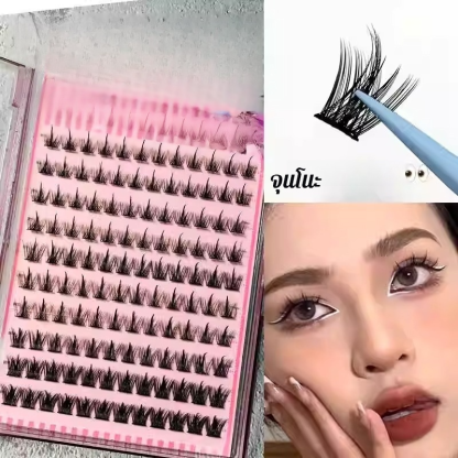 ขนตาปลอมแบบไม่ต้องใช้กาว 10 แถว 