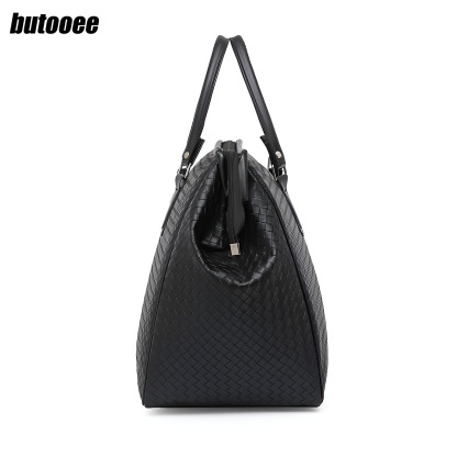 กระเป๋าถือแบบทอกันน้ำความจุขนาดใหญ่สำหรับผู้ชาย