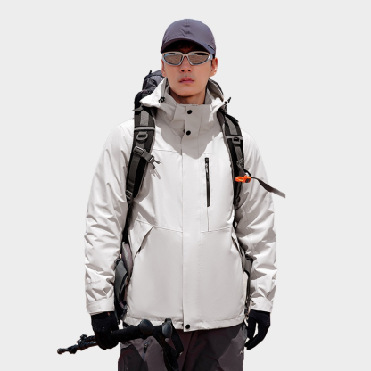 【กันน้ำระดับฝนตกหนัก】เสื้อแจ็คเก็ตมีฮู้ด