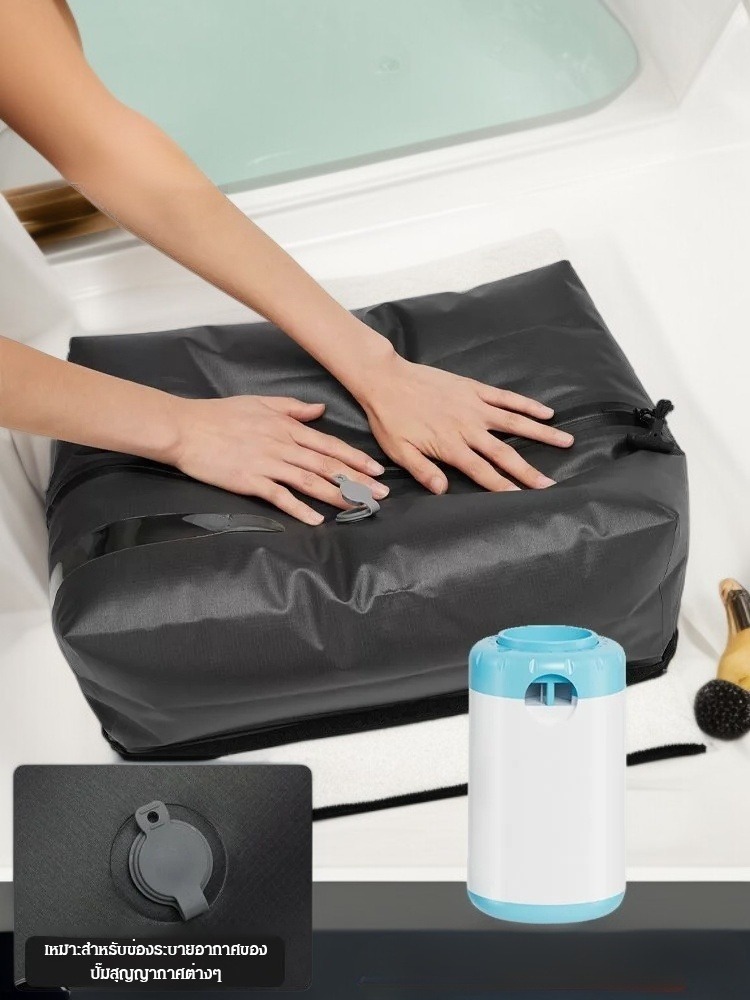 ถุงเก็บเสื้อผ้าแบบบีบอัดไม่ต้องใช้ปั๊มสำหรับการเดินทาง