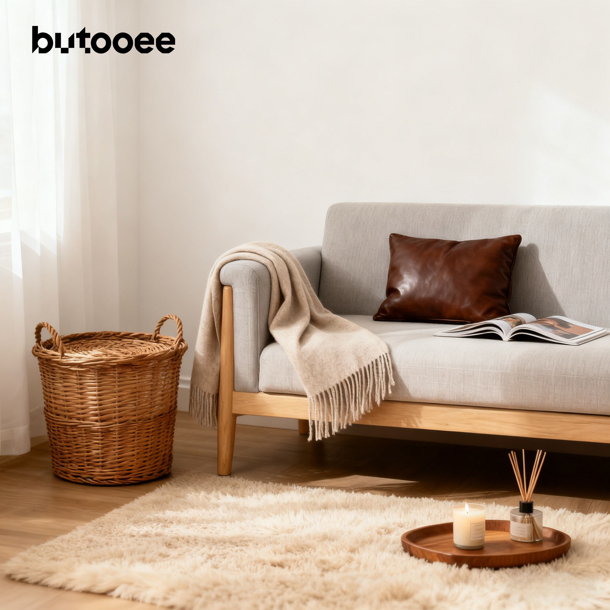 ผ้าพันคอถักไหมพรมเนื้อนุ่ม