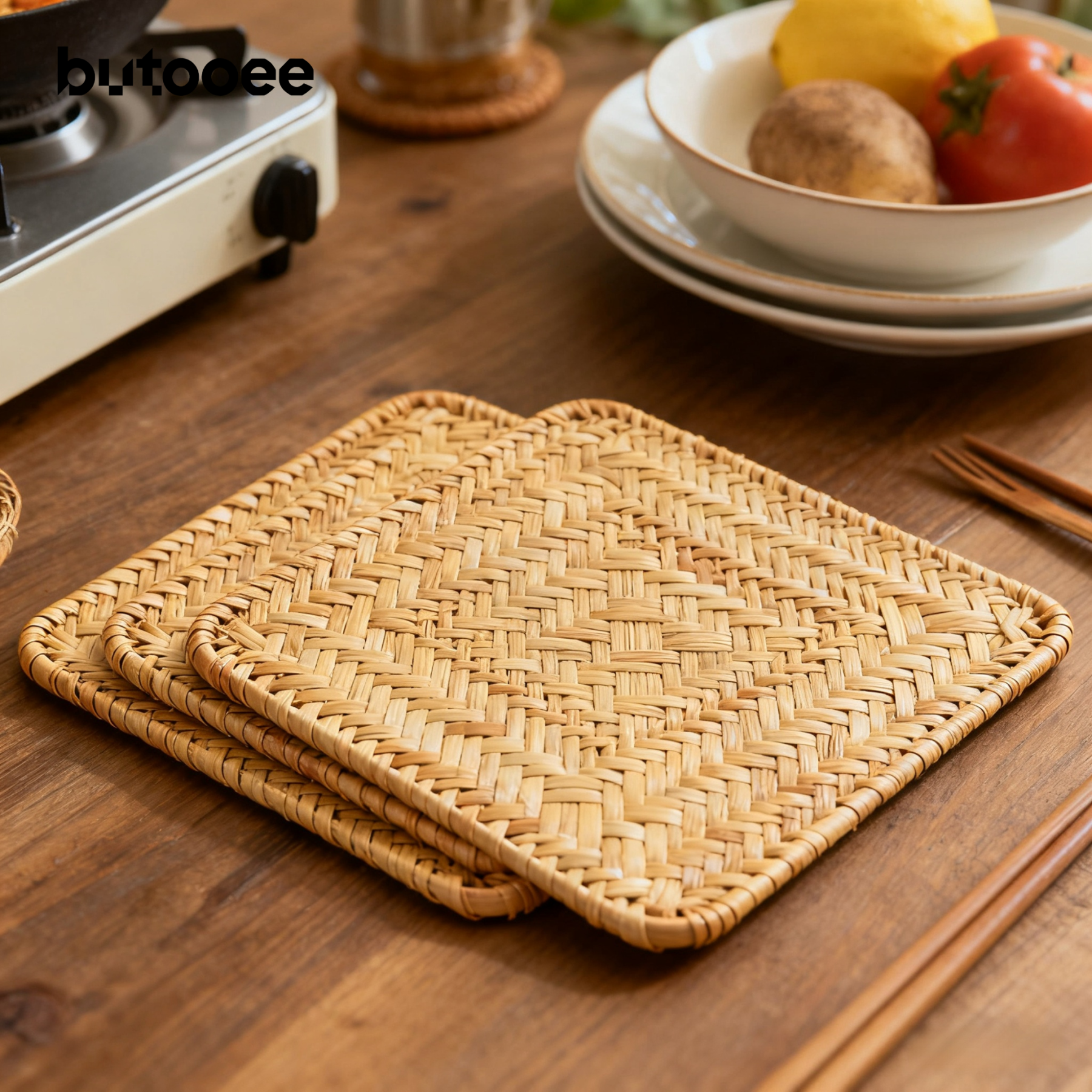 แผ่นรองจานหวายสาน