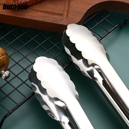 ที่คีบอาหารสแตนเลส คีบบาร์บีคิว ทนความร้อน (4 ชิ้น)