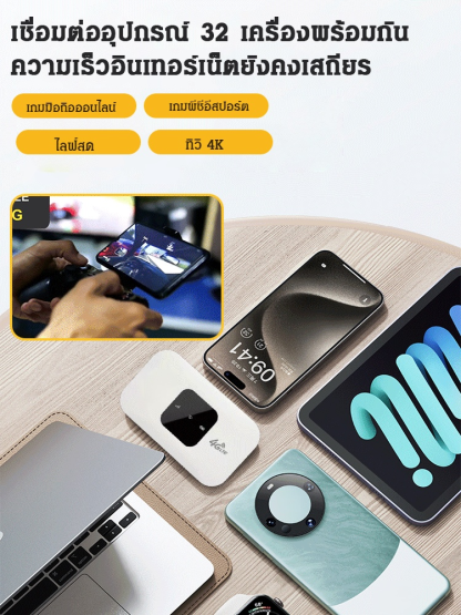 พ็อกเก็ตไวไฟ LTE 4G 【รองรับเชื่อมต่อหลายอุปกรณ์】