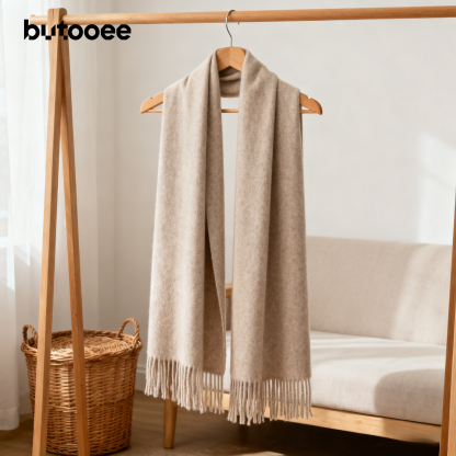 ผ้าพันคอถักไหมพรมเนื้อนุ่ม