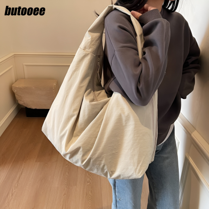 กระเป๋าสะพายไหล่/สะพายข้างผู้หญิง ความจุขนาดใหญ่ กระเป๋าถือ/กระเป๋าสะพายข้างใต้วงแขน (2 ชิ้น)