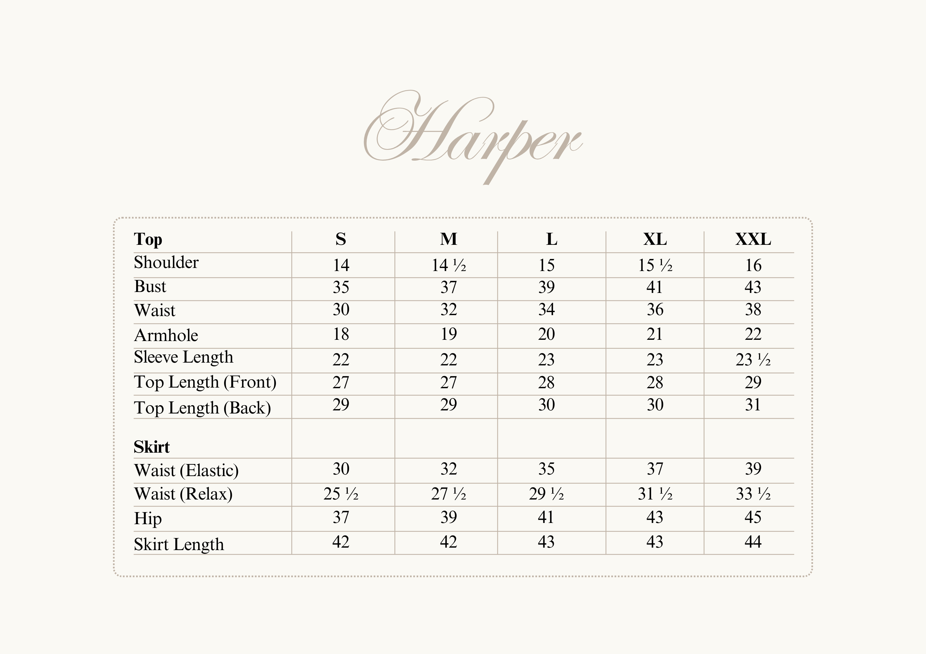 Harper - Cream & Peach