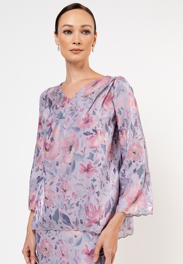 Yusra - Multi Lavender Print