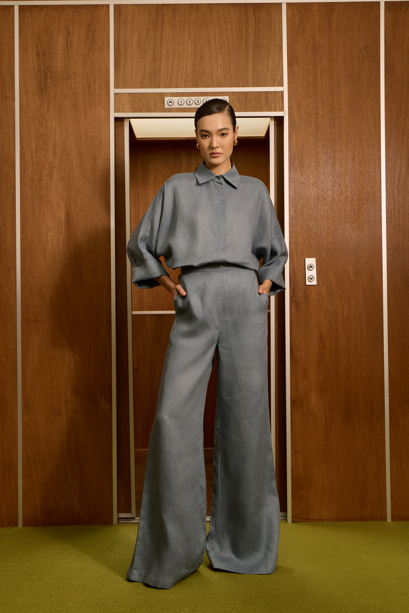 Marsha Shirt - Dusty Blue