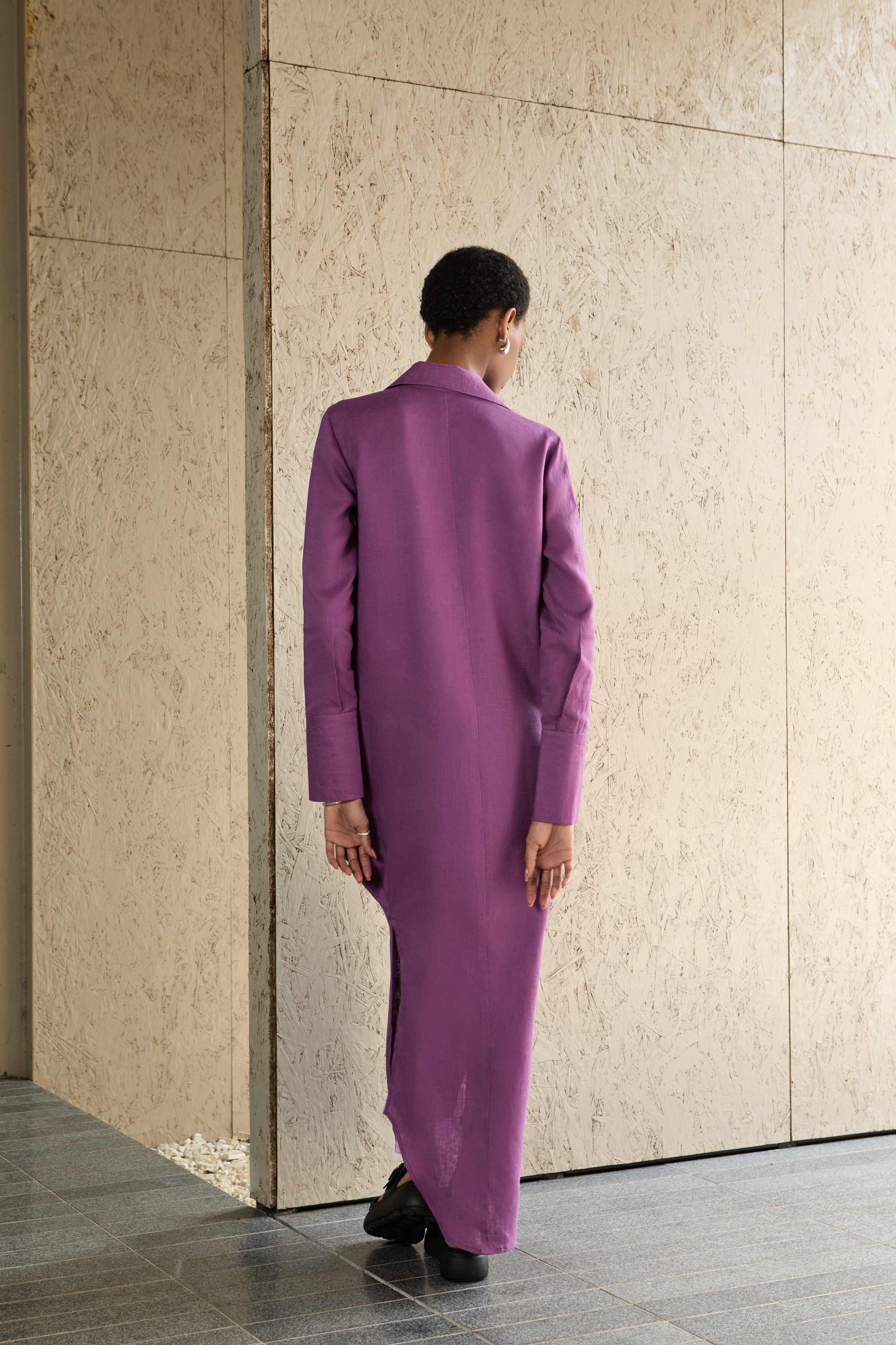 Terra Shirt Dress - Fuchsia