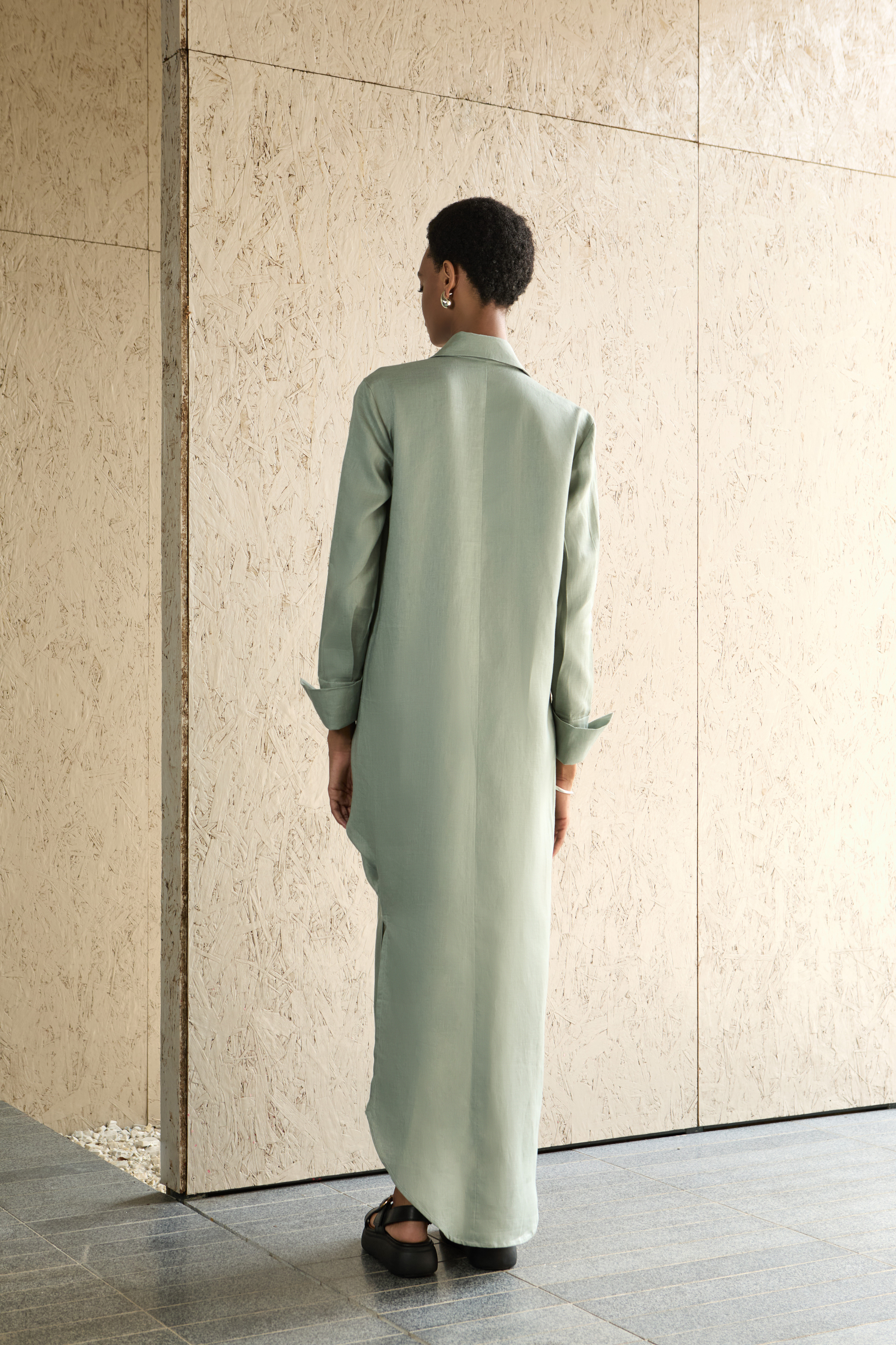 Terra Shirt Dress - Dusty Sage