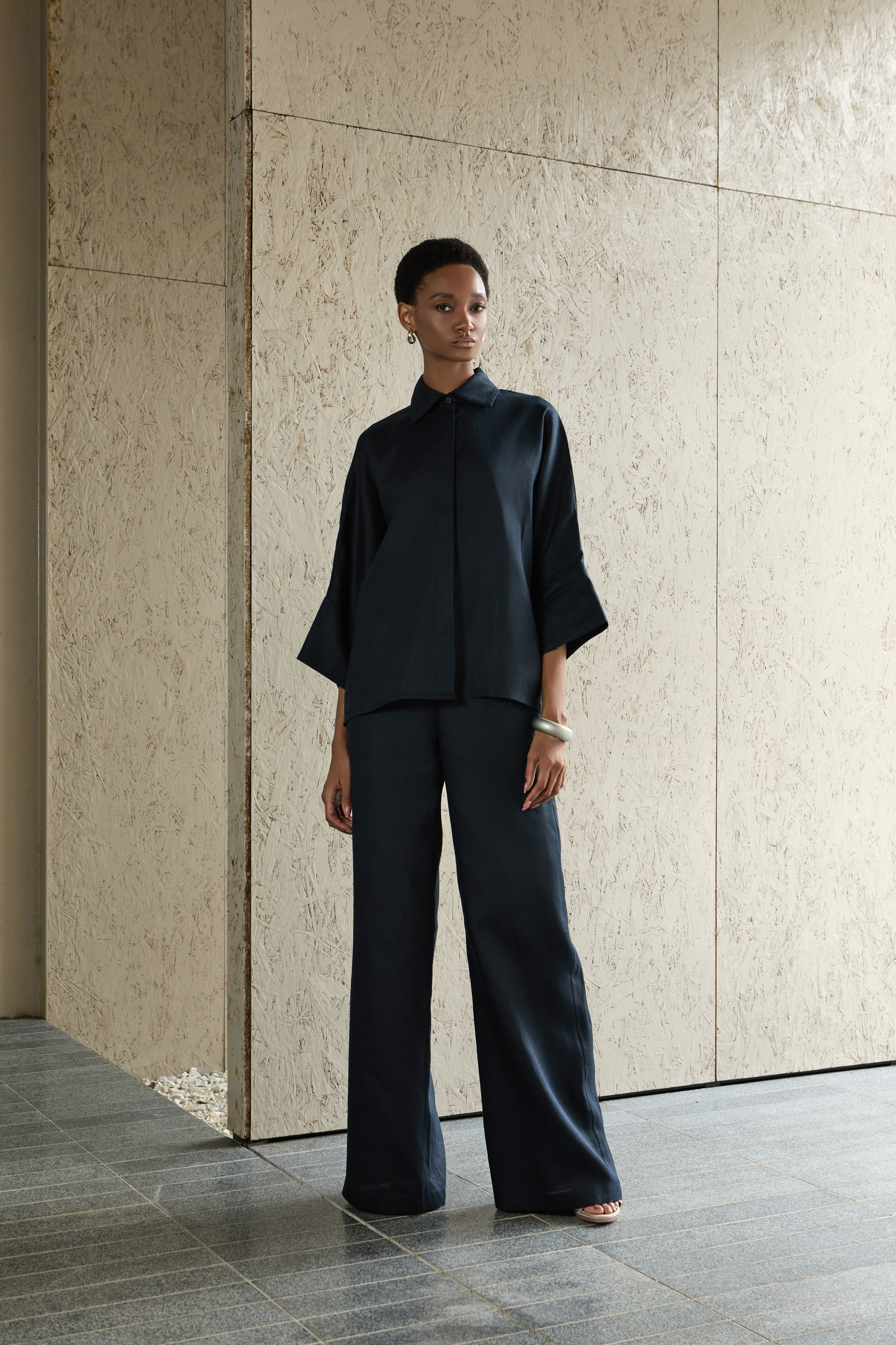 Marsha Shirt - Blue Black