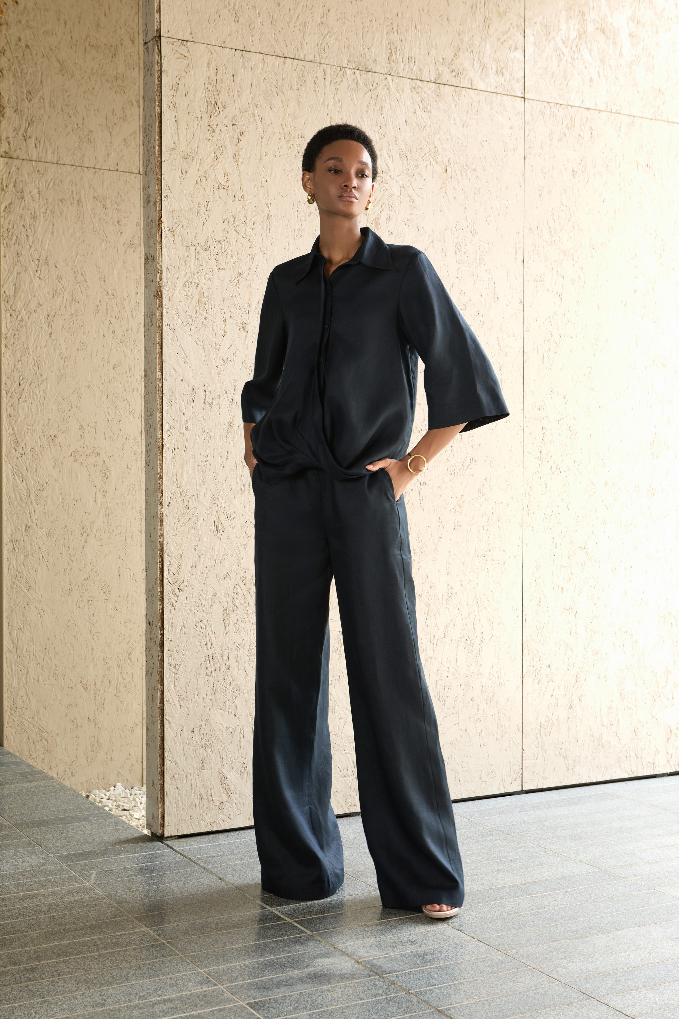 Cassie Shirt - Blue Black