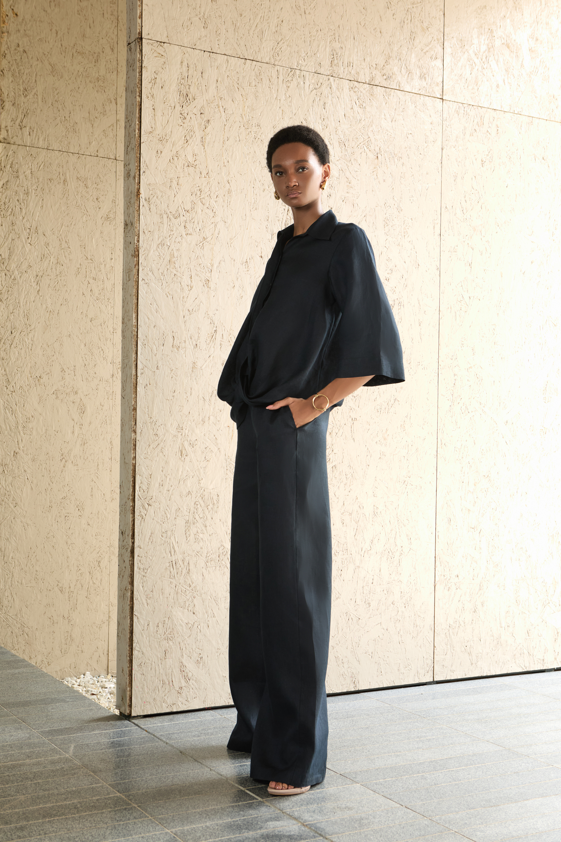 Cassie Shirt - Blue Black