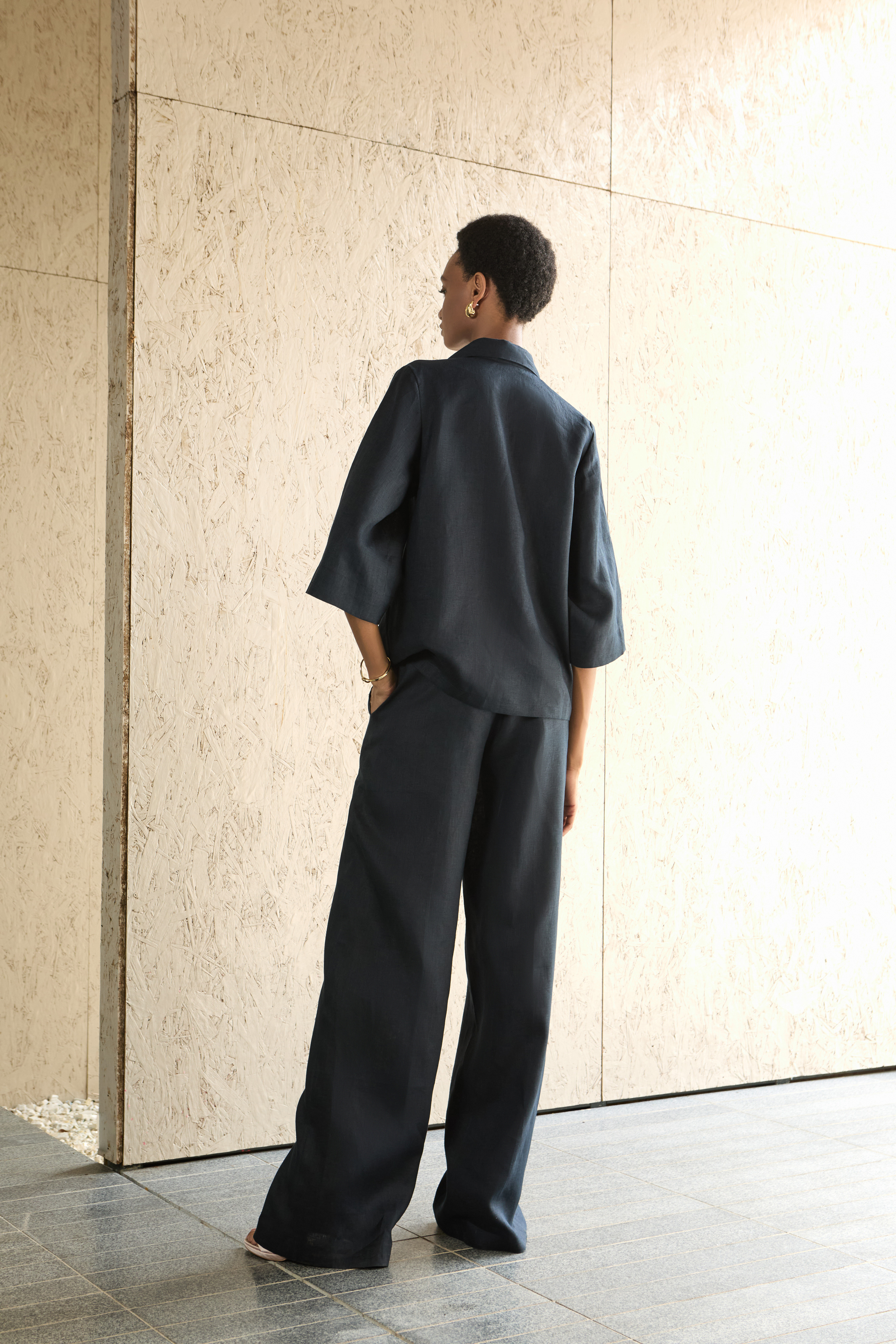 Cassie Shirt - Blue Black