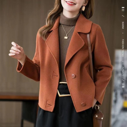 숏 모직 코트