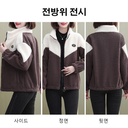 따뜻한 보온 플리스 코트