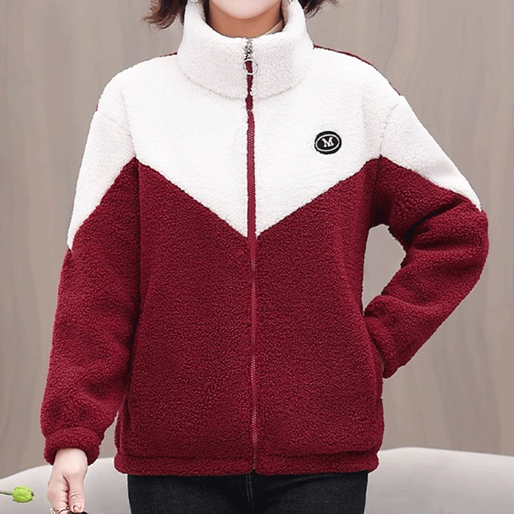 따뜻한 보온 플리스 코트