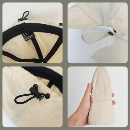 마스크를 걸을 수 있는 차양모