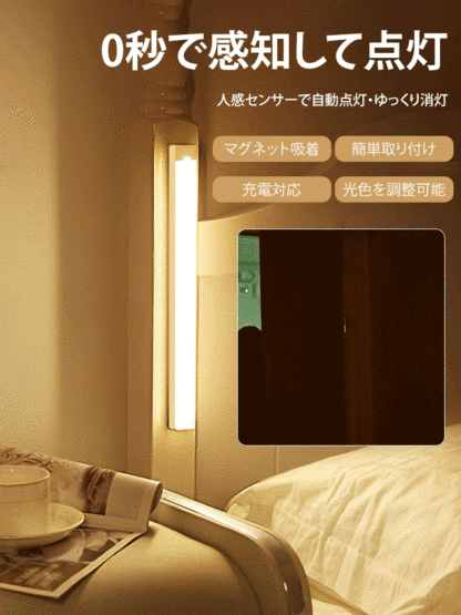 【兵庫県神戸市で生産】マグネット吸着人感センサーライト
