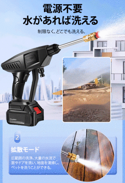 【2024年最新型】ハンディ高圧洗浄機