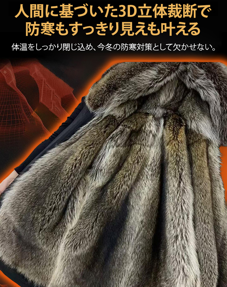 「マイナス30℃防寒対策」メンズファーパーカー