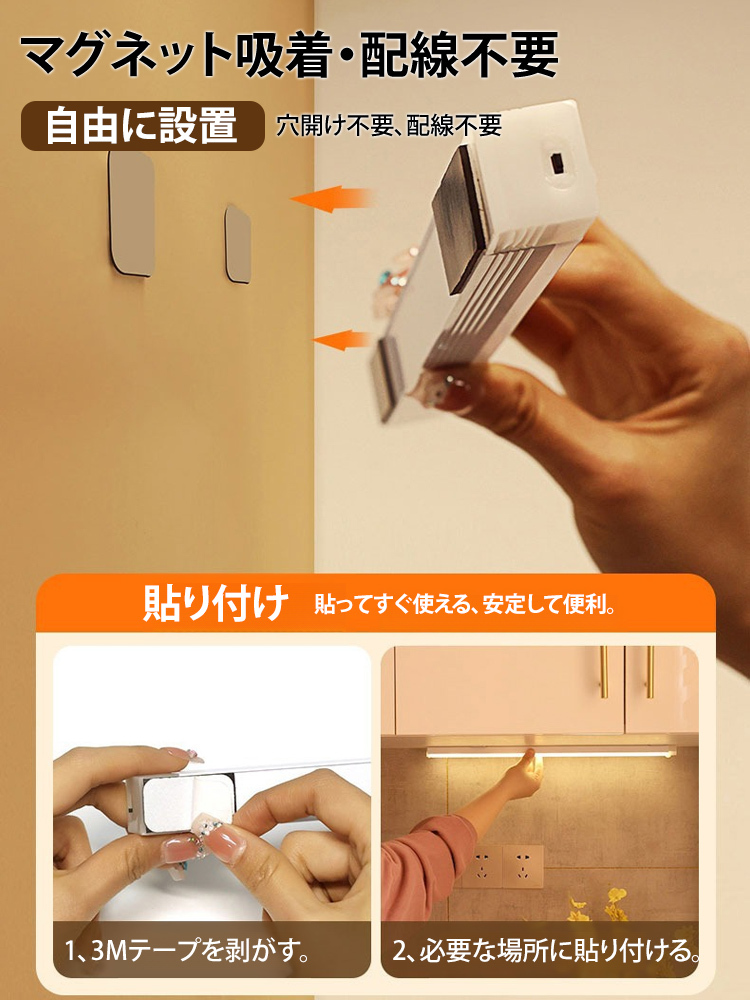 【兵庫県神戸市で生産】マグネット吸着人感センサーライト