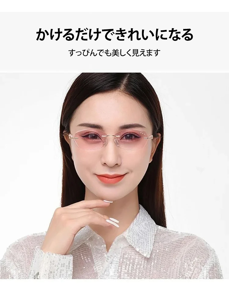 100°~700°自動調節、遠くても近くてもこれ1つでOK】リムレス 100°~700°自動調節、遠くても近くてもこれ1つでOK】リムレス