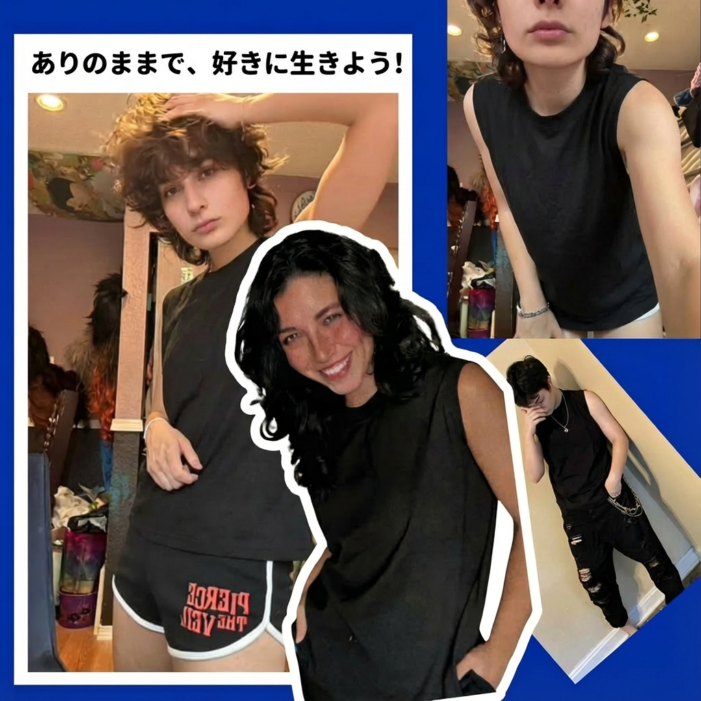 インナーが見えない ノースリーブ タンクトップ Tシャツ ゆったりフィット ボディライン出にくい クルーネック トップス 小さめネックライン＆アームホール カッコよい