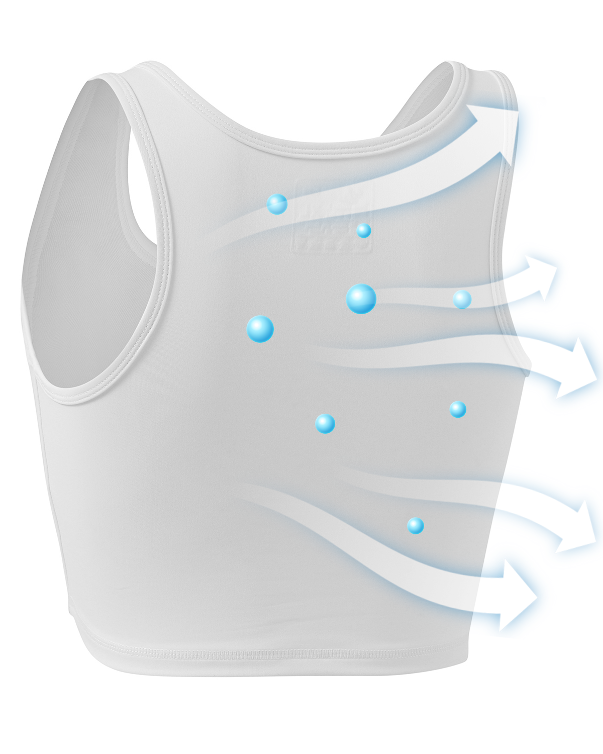 Wonababiナベシャツ 竹繊維素材（白、ファスナー付き）