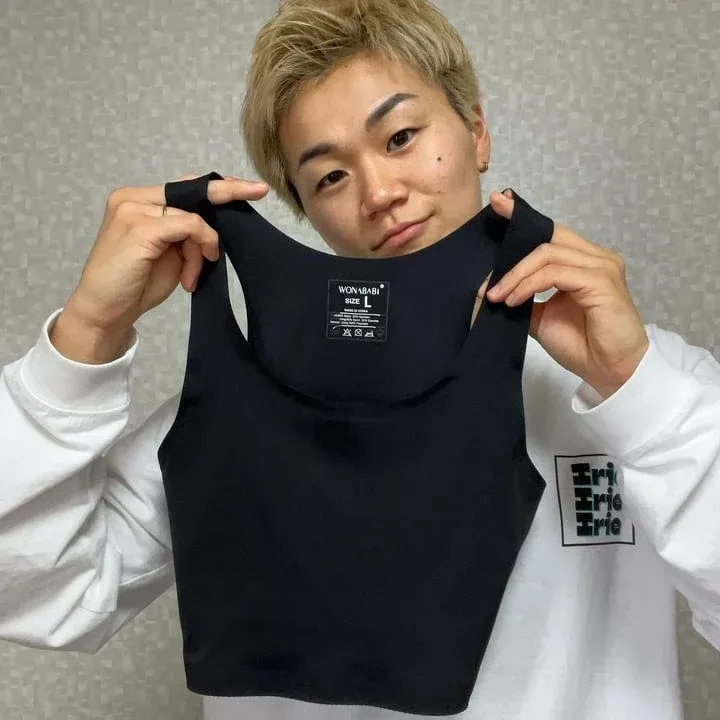 Wonababiナベシャツ メッシュ通気性素材（黒、ファスナー無し）