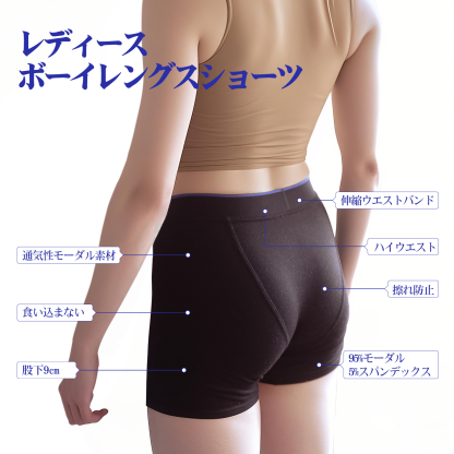Wonababiボクサーパンツ ボーイレングス ショーツ モーダル素材（2枚セット）